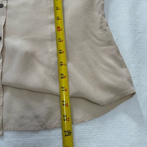 Weekend Max Mara Cream Button Down Shirt Silk M - Picture 5 of 6